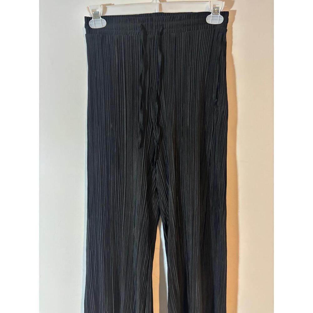 Serra Women’s Small Wide Leg Pleated Beach Swim Cover Up Pants Vacation Black - Picture 2 of 12